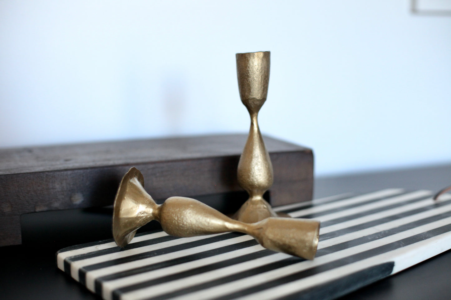 Metal Taper Holder with Antique Finish