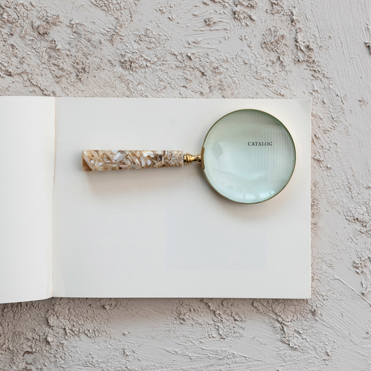 Mother of Pearl & Resin Magnifying Glass