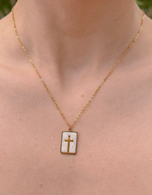 Enamel Cross Necklace