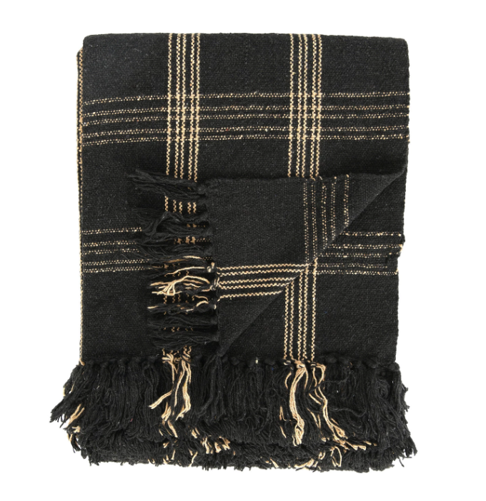 Woven Cotton Blend Throw