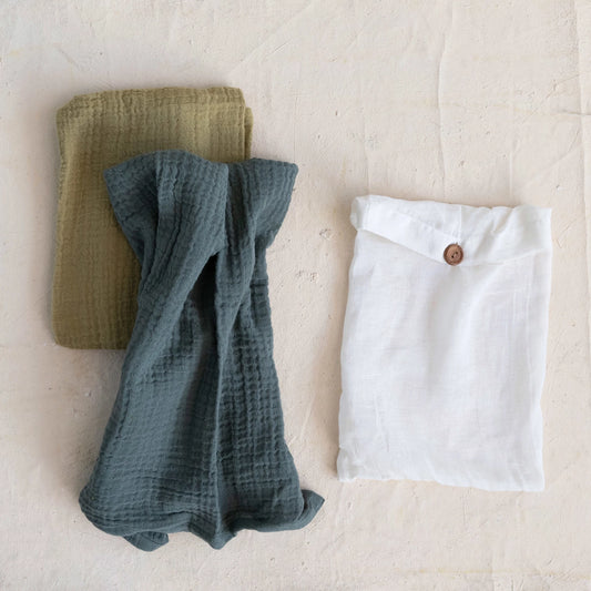 Set of 2 - Double Cloth Cotton Tea Towels