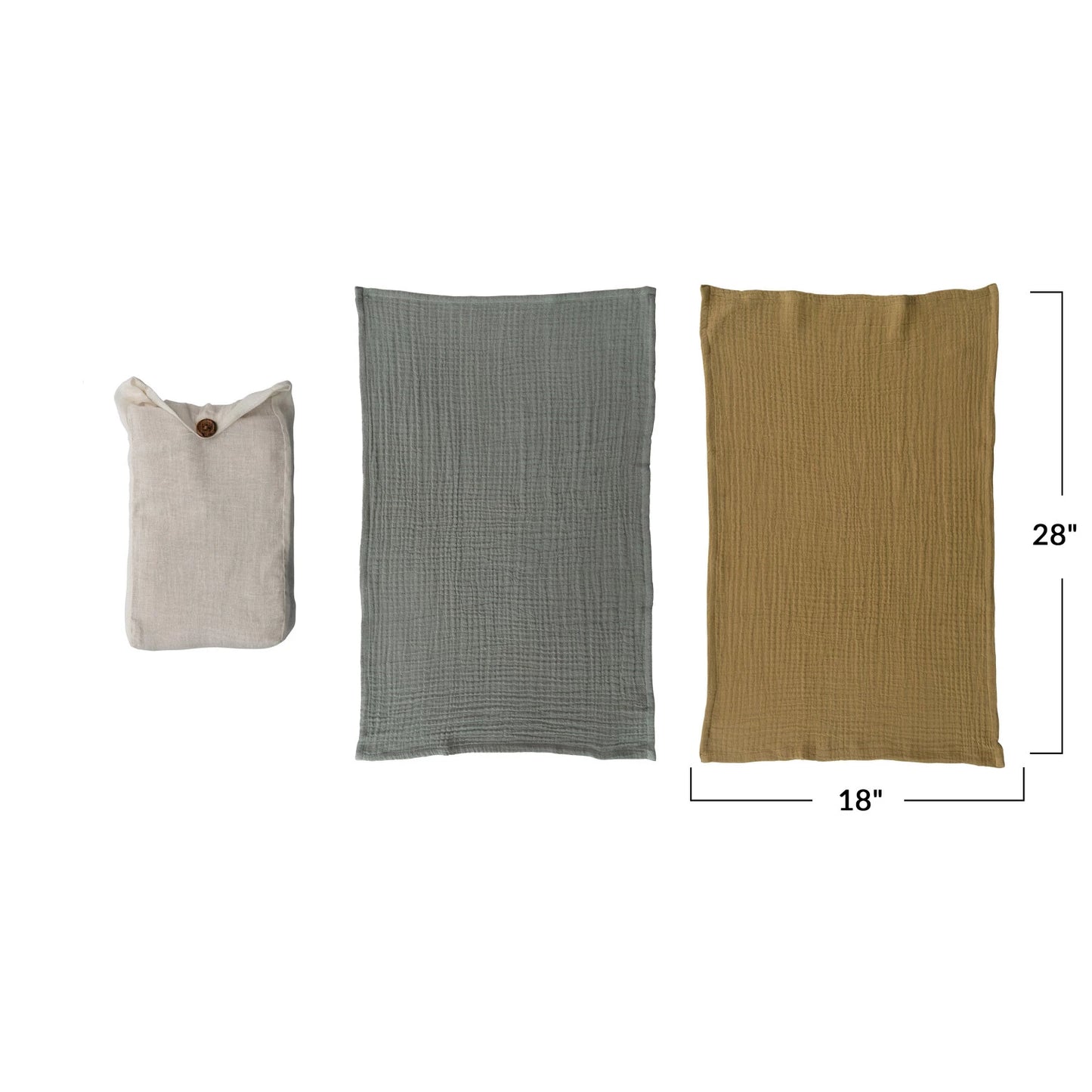 Set of 2 - Double Cloth Cotton Tea Towels